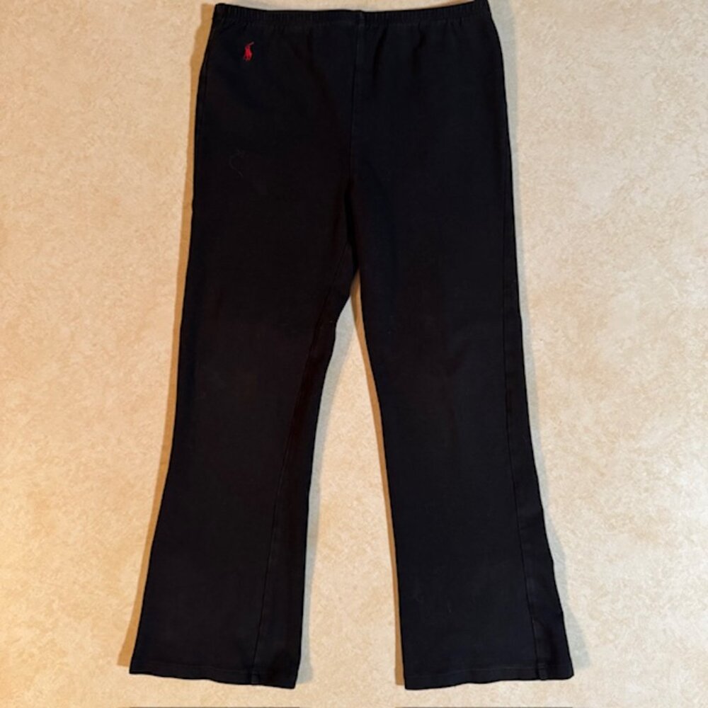 Ralph Lauren Black Leggings Red Polo player sz 6x